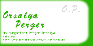 orsolya perger business card